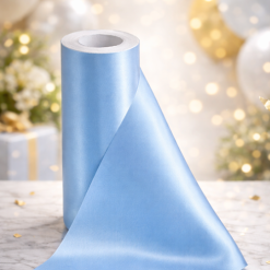 Baby Blue Wide Ribbon For Wrapping Cars - 20m