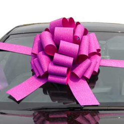 Glitter Pink Giant Car Bow