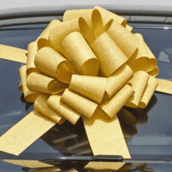 Gold Glitter Car Bows