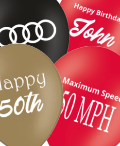 Personalised Printed Latex Balloons Low Volumes For Car Showrooms And New Cars