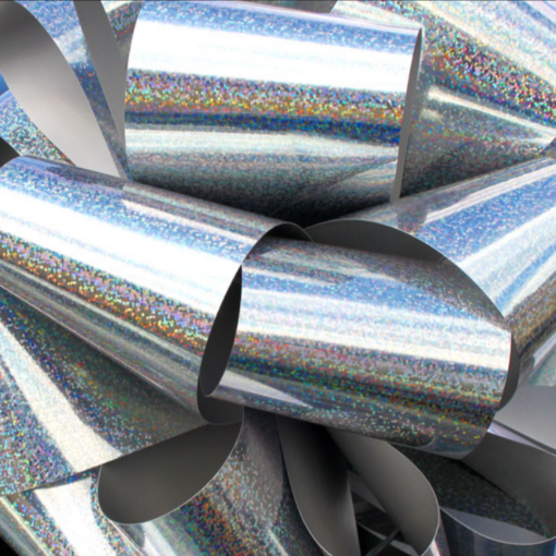 Holographic Silver Giant Car Bow