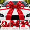 Big Red Ribbon Car Bonnet Bow