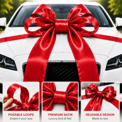 Big Red Ribbon Car Bonnet Bow