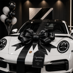 Black Car Bows – Luxury Black Bonnet Bows for Prestige Vehicles & New Car Gifts