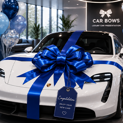 Car Bows In Blue