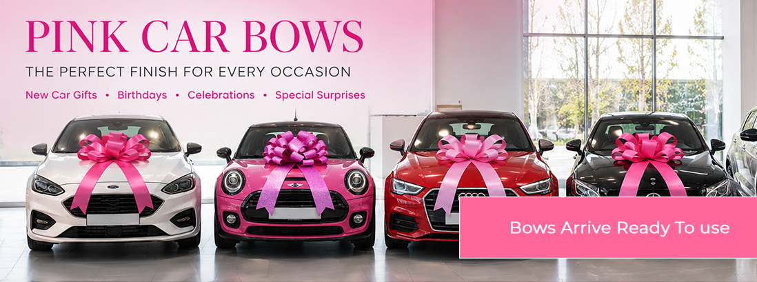 Pink Car Bows