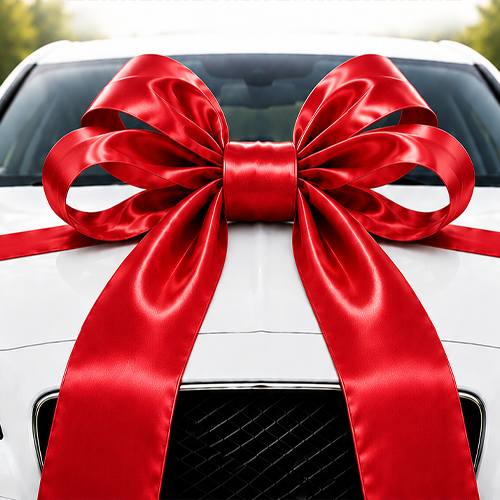 Red Ribbon Car Bonnet Bows
