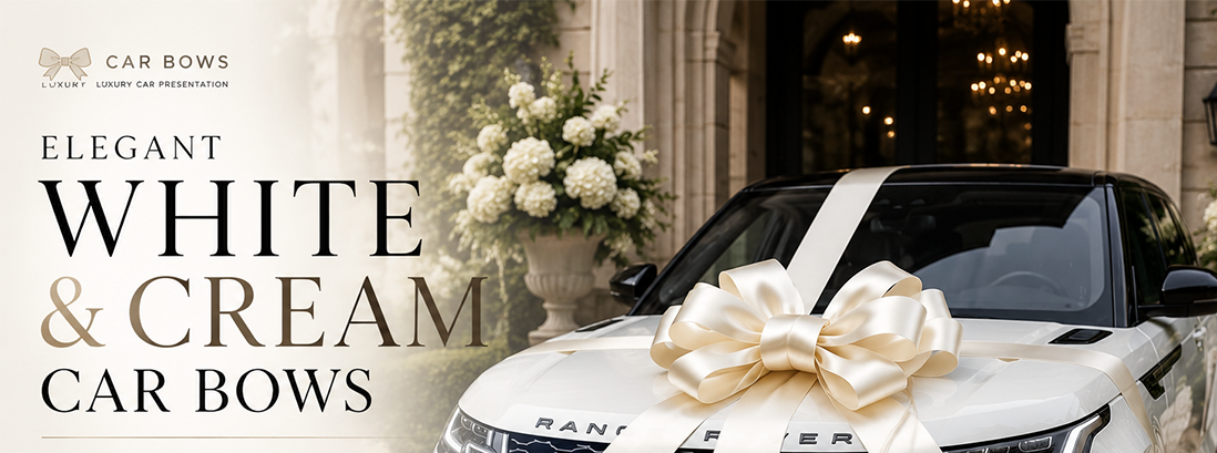 White Car Bows