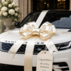 White Cream Car Bows