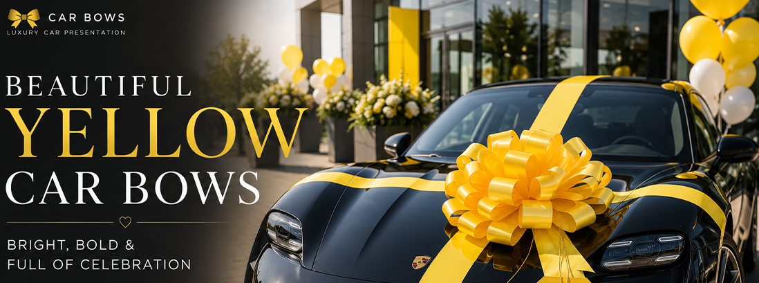 Yellow Car Bonnet Bows